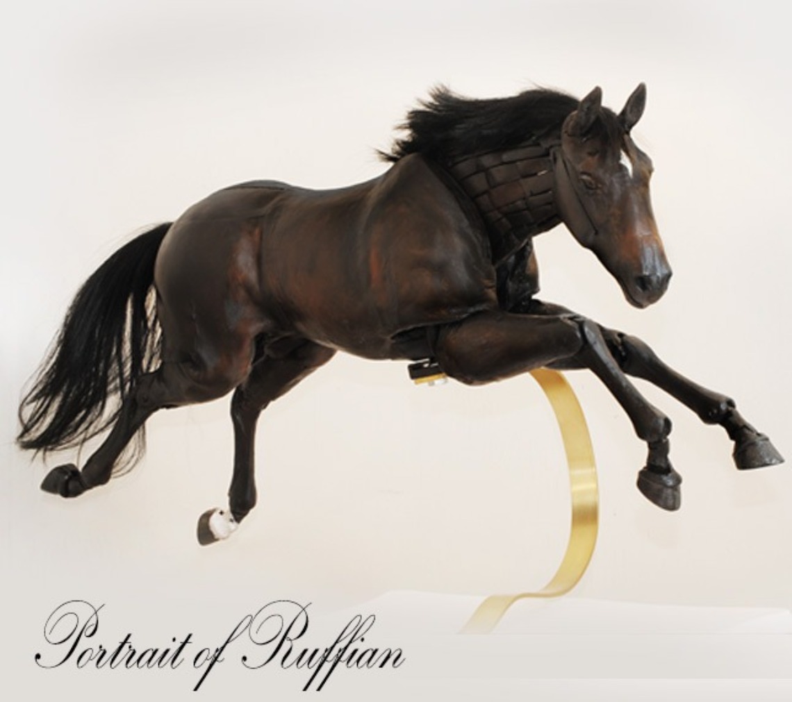 Portrait of Ruffian - the latest articulated horse sculpture